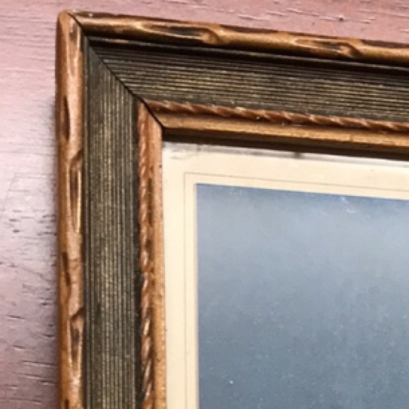 Antique Art Deco Frame With Signed Print by Gene Pressler 1922 - Picture 2 of 8